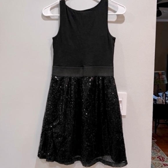 Women's/Junior's PINK ROSE Black Sequin Dress Size M - Picture 2 of 5